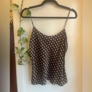 Reformation Brown Silk Top